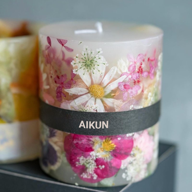 AIKUN Dried Flowers Clear Aromatherapy Decoration Soy Wax Luxury Natural Self-Healing Crystal Scented Transparent Candles