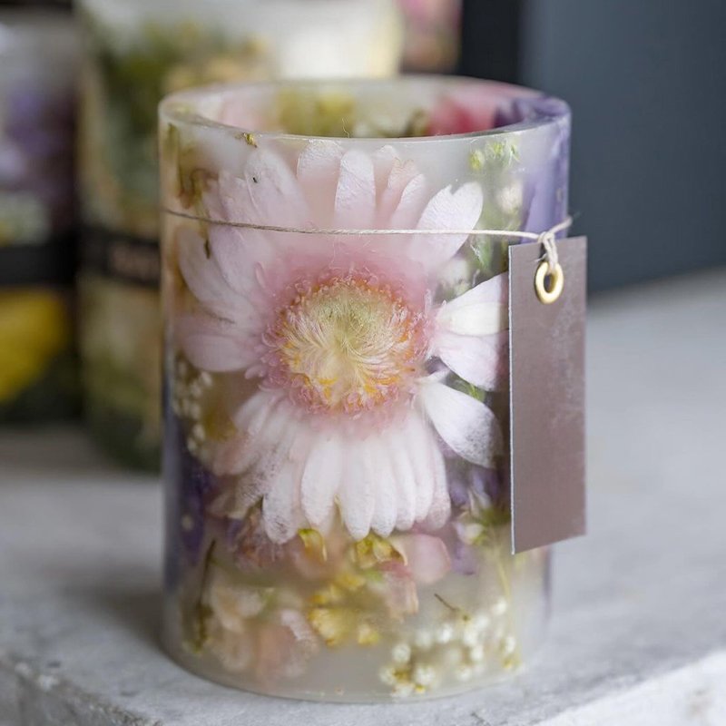 AIKUN Dried Flowers Clear Aromatherapy Decoration Soy Wax Luxury Natural Self-Healing Crystal Scented Transparent Candles