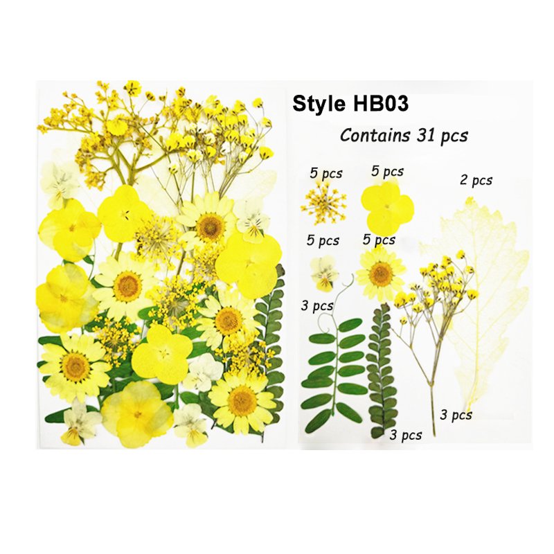 Wholesale Cheap Crafts Art DIY Mixed Dry Flower Real Dried Natural Pressed Flowers For Resin