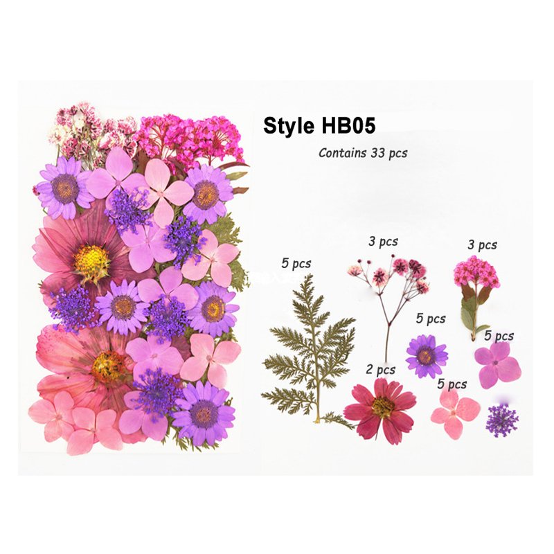 Wholesale Cheap Crafts Art DIY Mixed Dry Flower Real Dried Natural Pressed Flowers For Resin