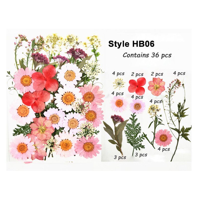 Wholesale Cheap Crafts Art DIY Mixed Dry Flower Real Dried Natural Pressed Flowers For Resin