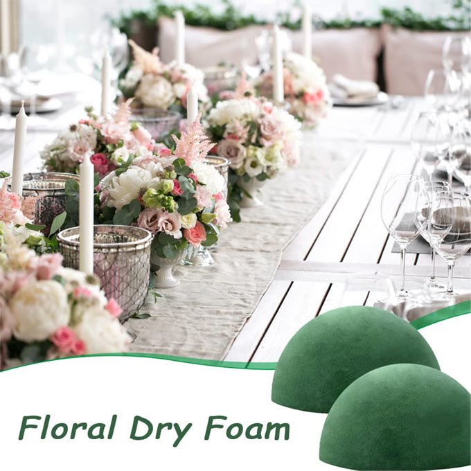In Stock Half Ball Artificial Floral Diy 3d Dried Flowers Holder Floral Foam Brick Green Flower Foam Block