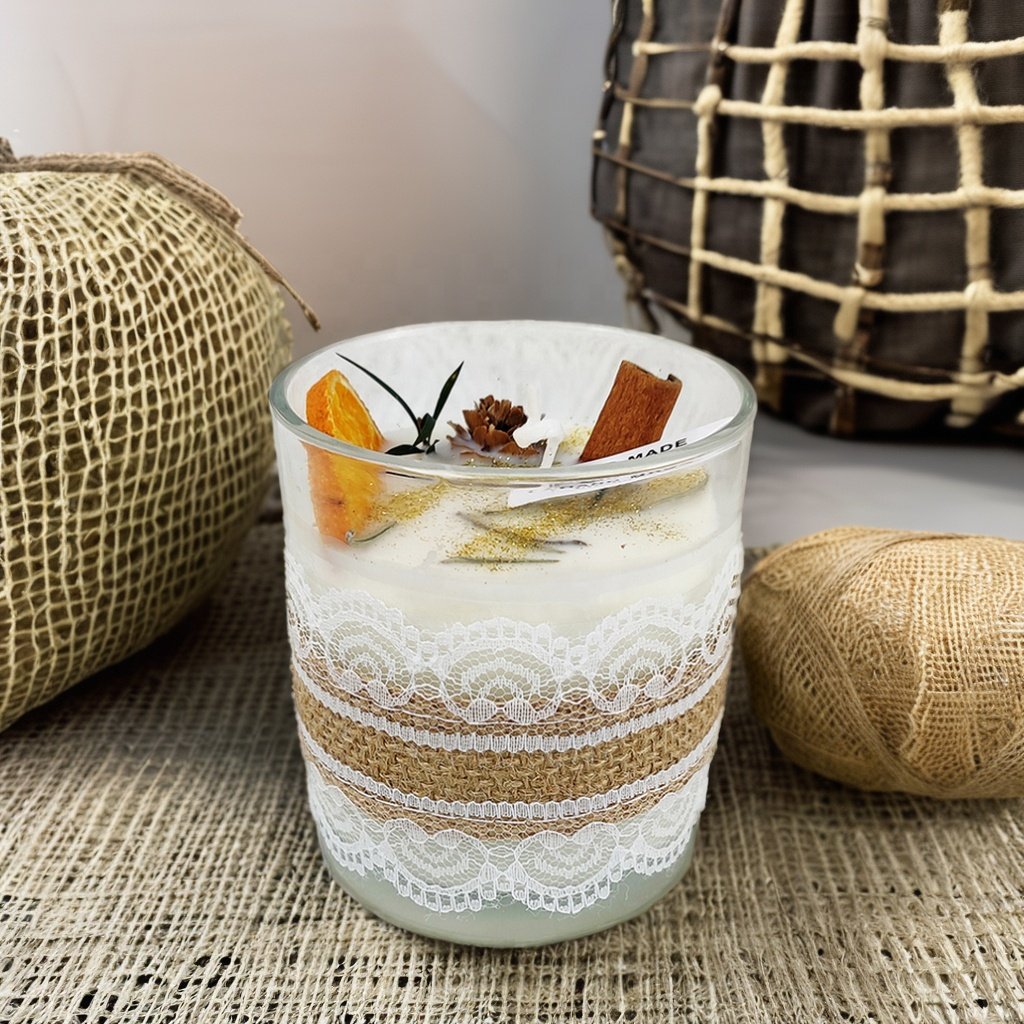 Wholesale Manufacture Dry Flower Fragrance Oil Candle scented candles for Home Decoration Christmas Easter and Diwali