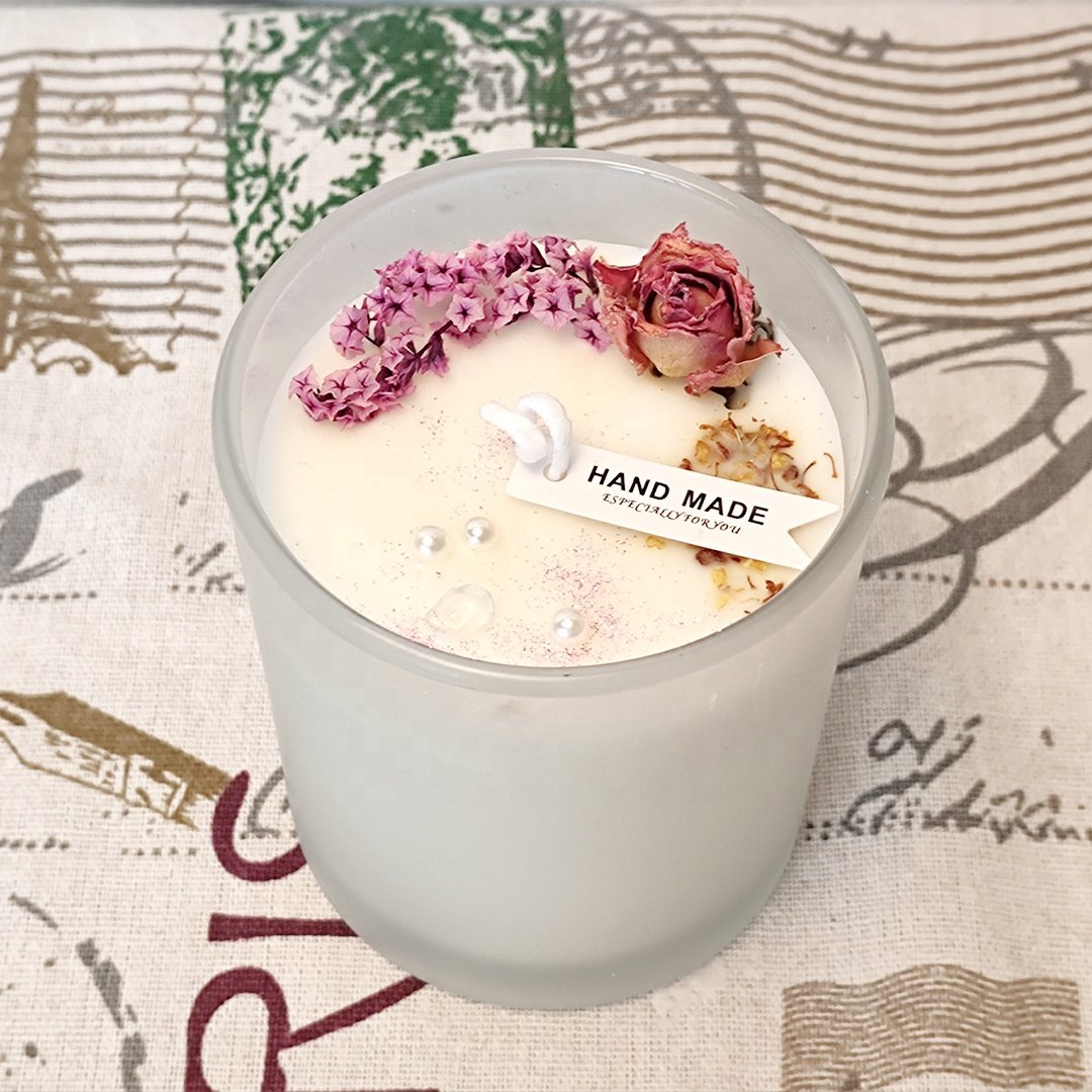 Wholesale Manufacture Dry Flower Fragrance Oil Candle scented candles for Home Decoration Christmas Easter and Diwali