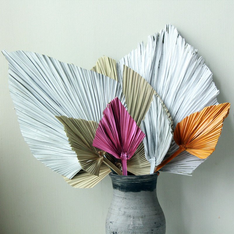Wholesale Palm Plant Fan Natural Flower Dried Palm Leaf Decoration For Wedding Decoration Dried Palm Leaf Vase Flower