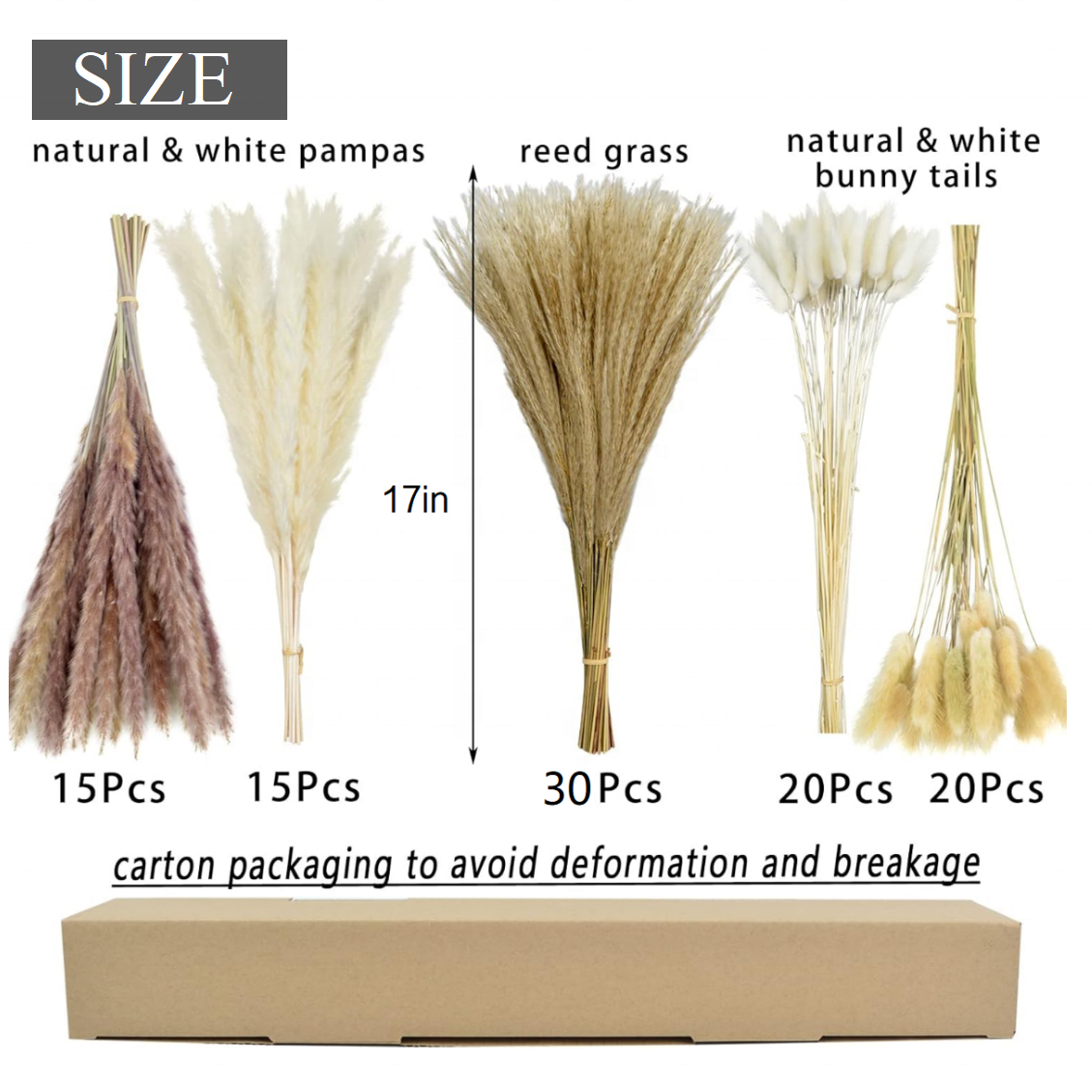 Pampas Grass Wholesale Bouquet Home Decor New Year Bag Easter Decoration Natural Touch Grass Flowers Easter Wreath Support