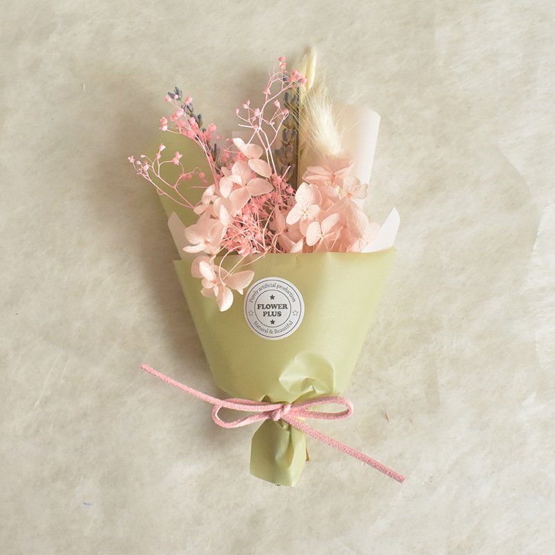 Home Wedding Decoration Natrual Flower Bouquet Dry Bunch Lavender Bunny Tail Mini Dried Flower Bouquets
