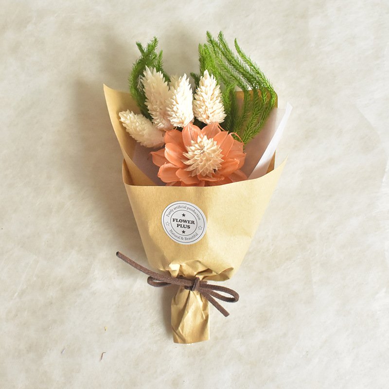 Home Wedding Decoration Natrual Flower Bouquet Dry Bunch Lavender Bunny Tail Mini Dried Flower Bouquets