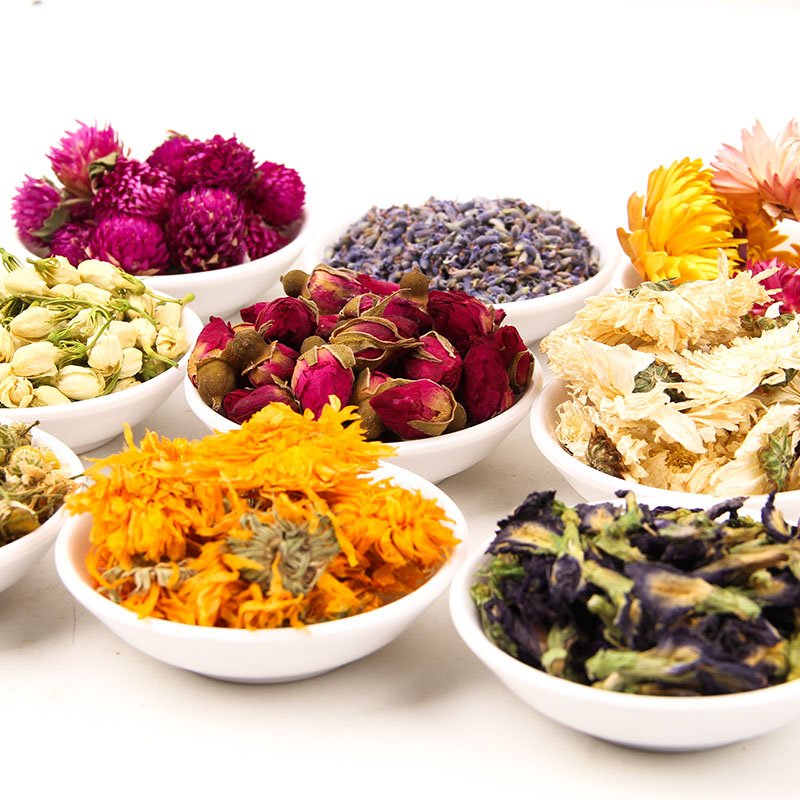 Natural Real Dried Decorative Scent Herbs and Plants Mixed Rose Jasmine Flowers For Herbal Tea Candle Soap Decoration DIY Making
