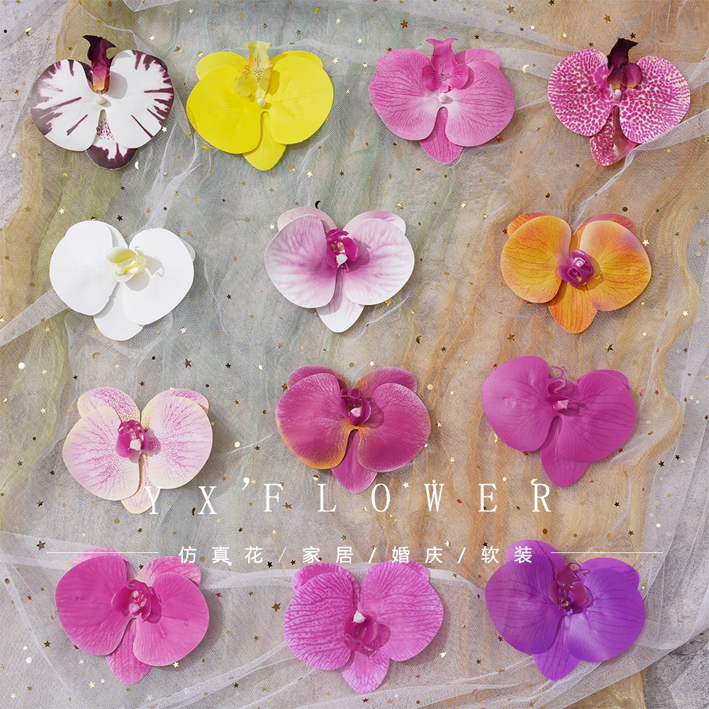 3D Printing Film Phalaenopsis Flower Head Hand-made Simulation Phalaenopsis Flower Head Wedding Hand-made Flower Head