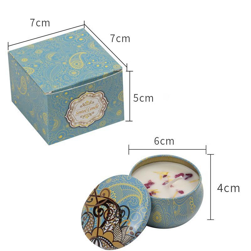 Wholesale Custom Luxury Tin Dried Flowers Soy Wax Scented Candles Home Decor & Fragrance Gift Sets for Business Home Decoration