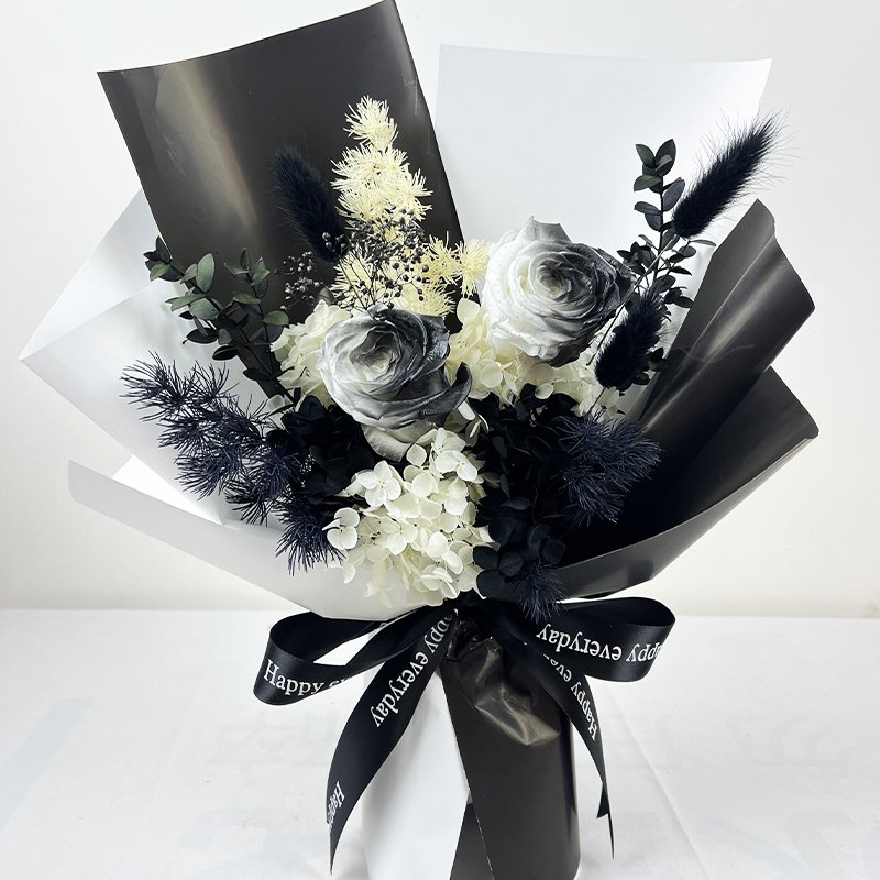 Eastern Rose Preserved Flower Bouquet Dried Flowers Gift for Mother Wife or girl friend for Halloween Gift