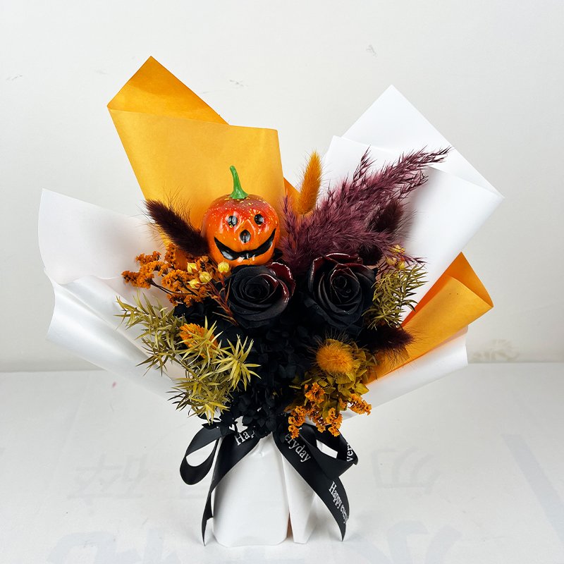 Eastern Rose Preserved Flower Bouquet Dried Flowers Gift for Mother Wife or girl friend for Halloween Gift