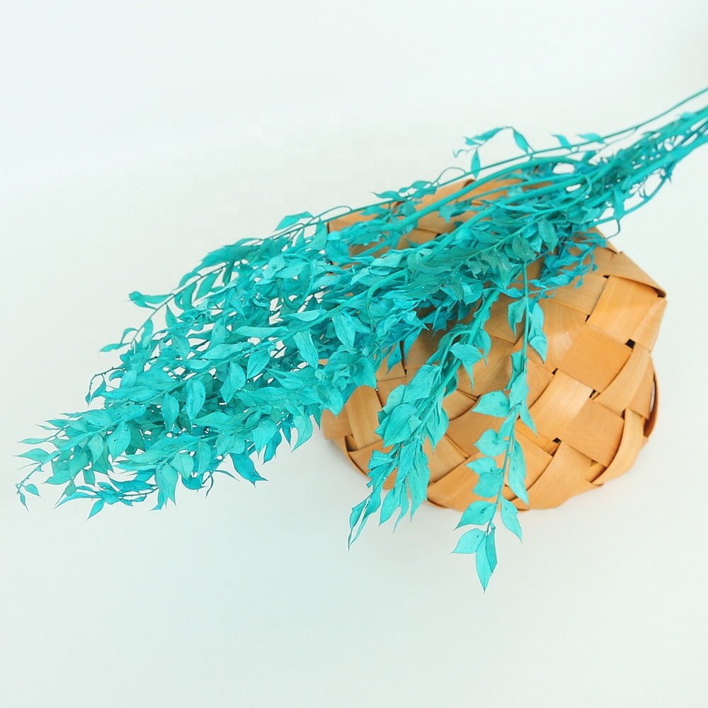 Those Flowers Luxury Natural Dried Gold Leaf Rich Ruscus Leaves Bouquet DIY Home Decoration Preserved Flowers