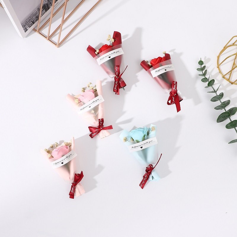 Christmas Mothers Day Gifts Mini Bouquet of Dried Flowers All The Sky Star Soap Flower for Women Girls