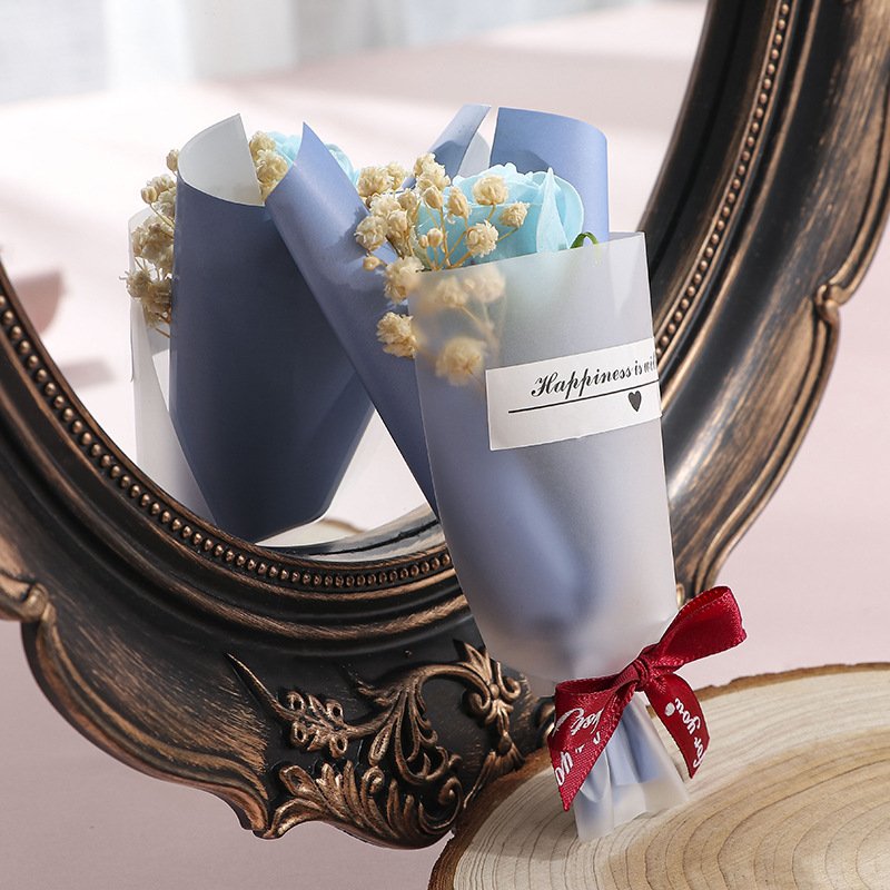 Christmas Mothers Day Gifts Mini Bouquet of Dried Flowers All The Sky Star Soap Flower for Women Girls