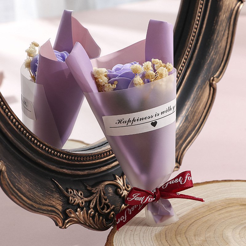 Christmas Mothers Day Gifts Mini Bouquet of Dried Flowers All The Sky Star Soap Flower for Women Girls