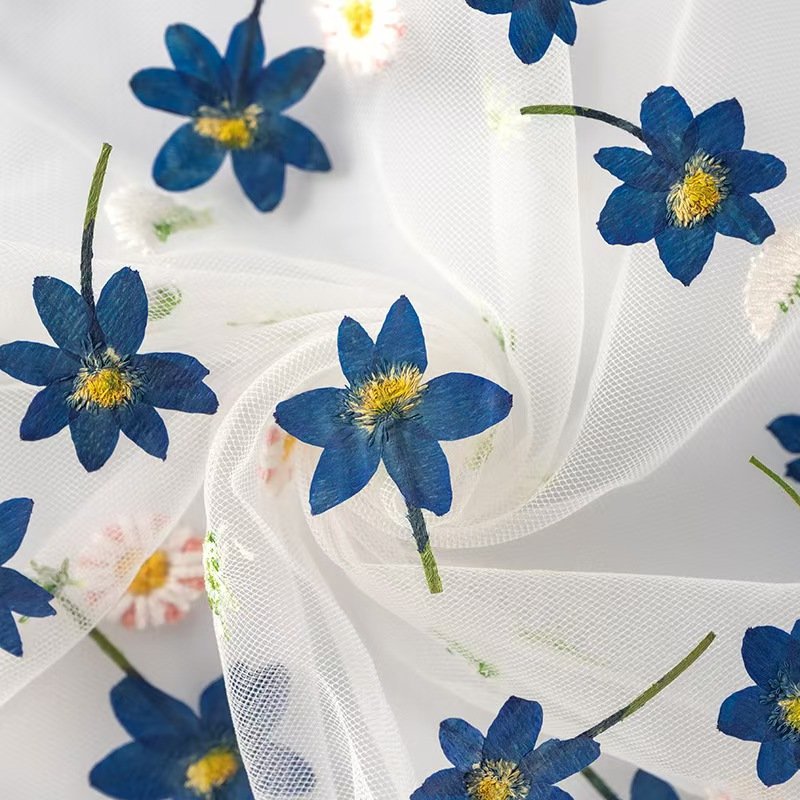 MNR2180 dyed multi colored pressed dried flowers for DIY necklace making