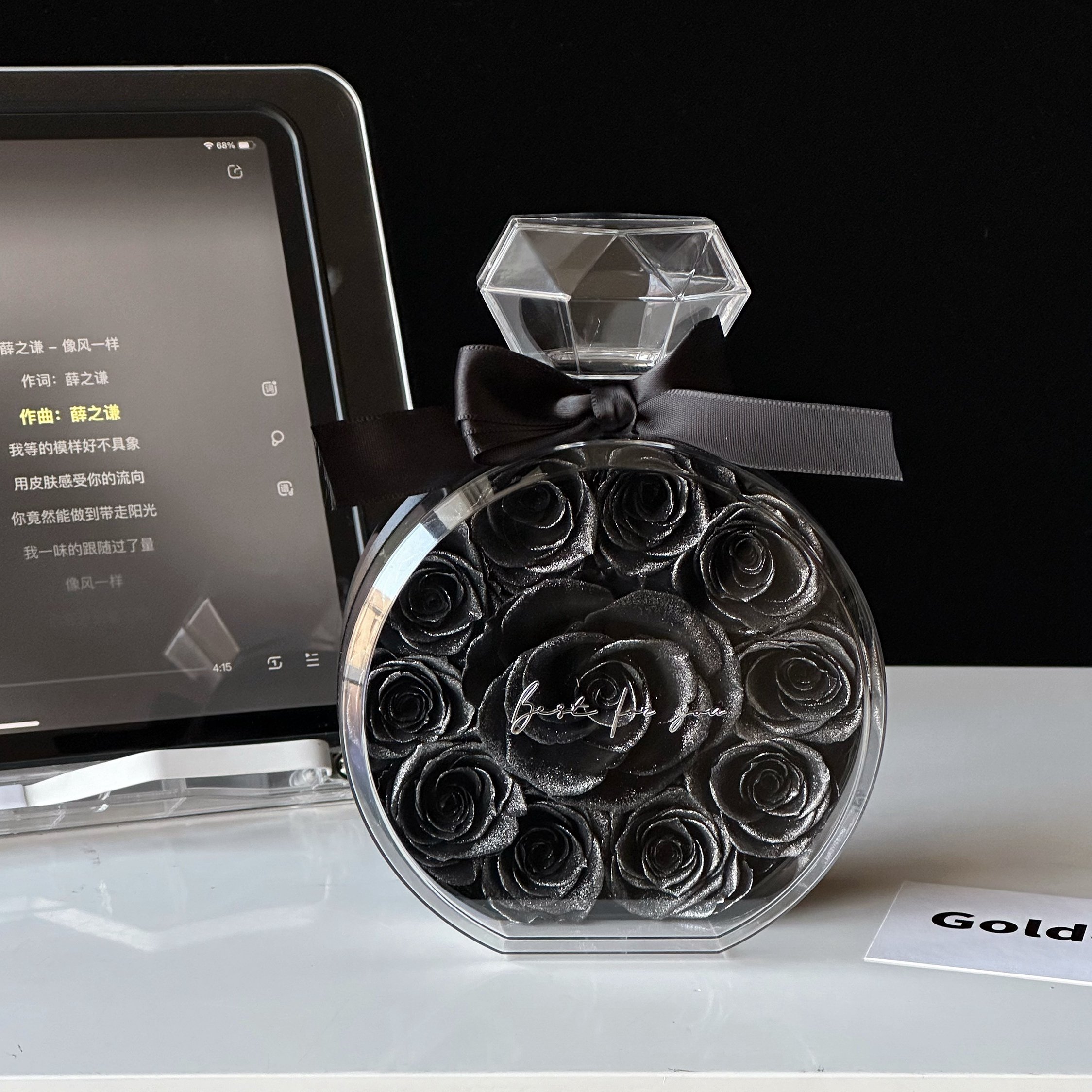 Perfume Bottle Style Big Rose Box Home Decoration Real natural Dried Roses Immortal preserved flowers eternal rose in Box