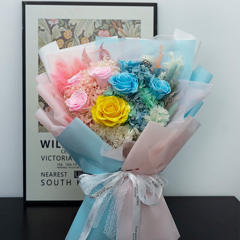 Yunnan Preserved Flower Bouquet Wholesale Rose Creative Dried Flower Valentine's Day Gift For Girlfriend