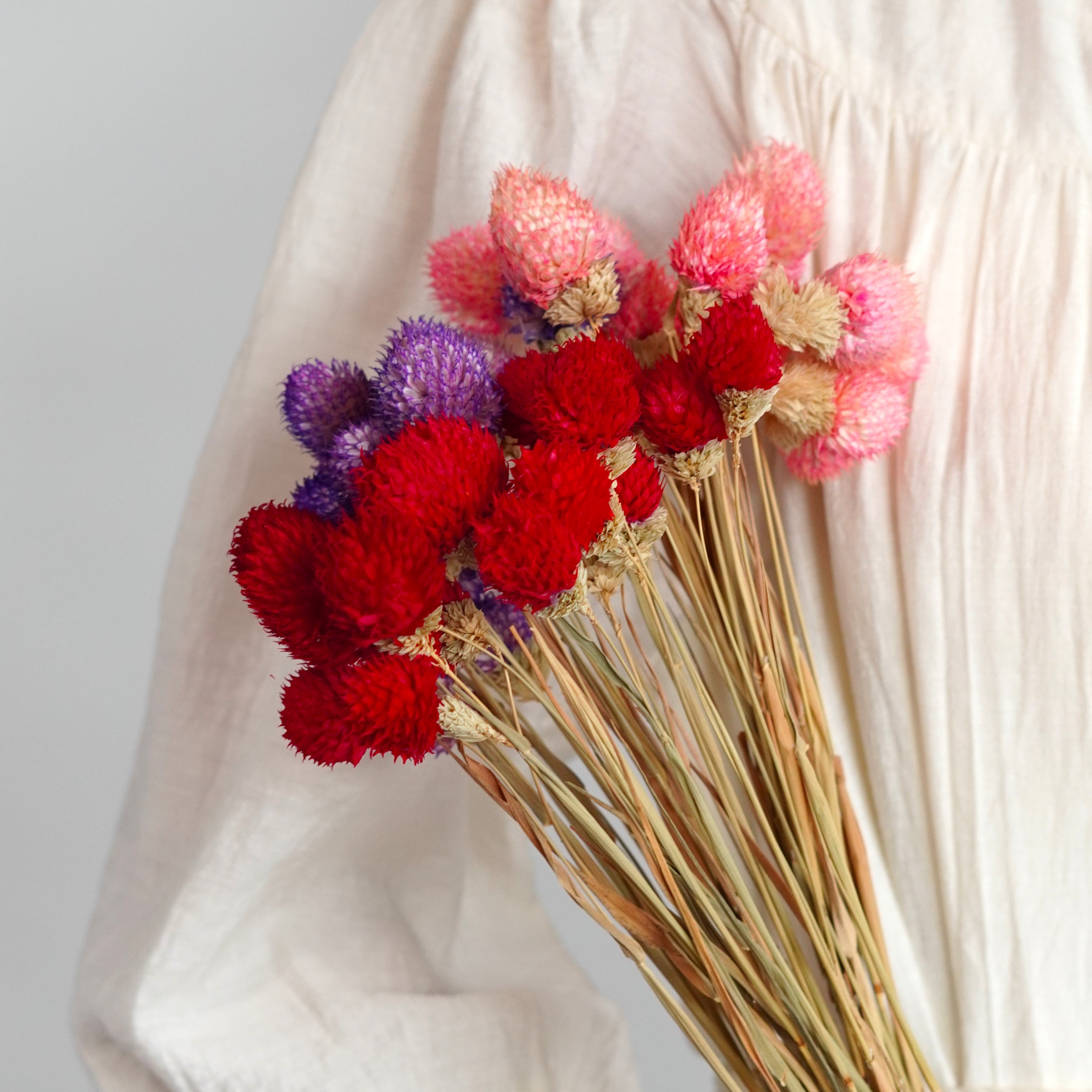 Handmade strawberry fruit with stems Home Wedding Decor High dried Flowers Colorful