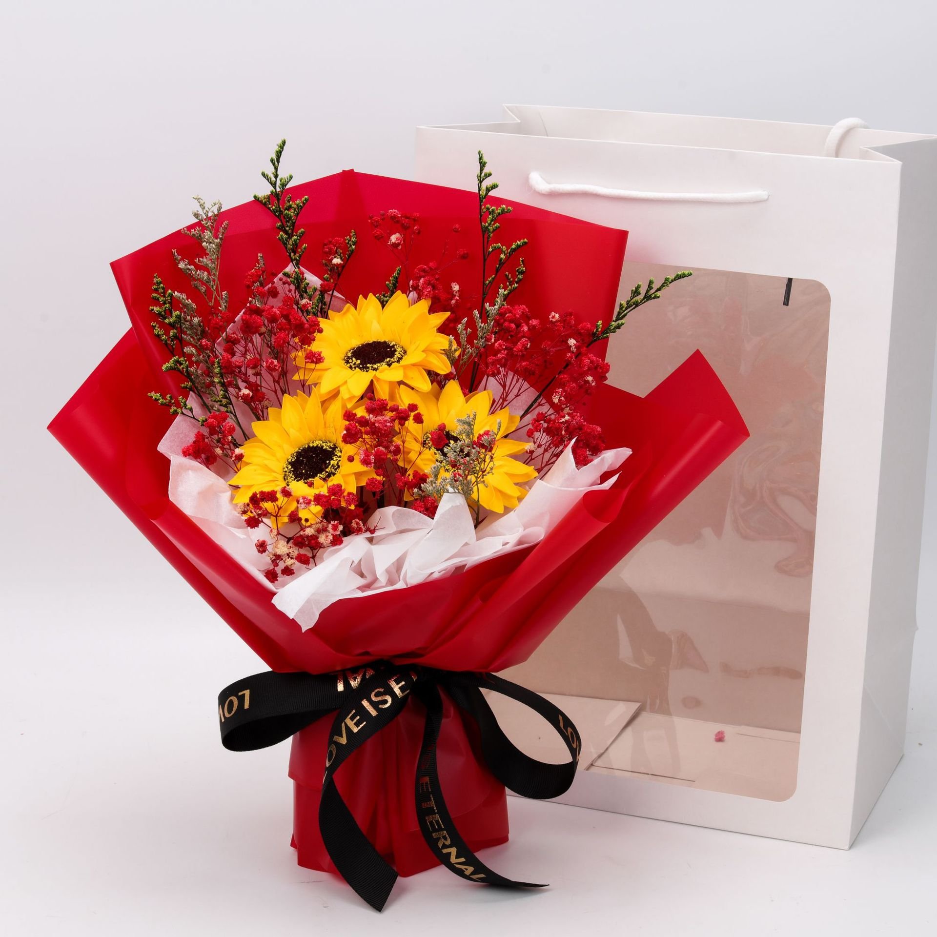 Preserved Flower Sunflower Bouquet Sun Flower Soap Flower Teacher's Day Gift Wholesale Florist