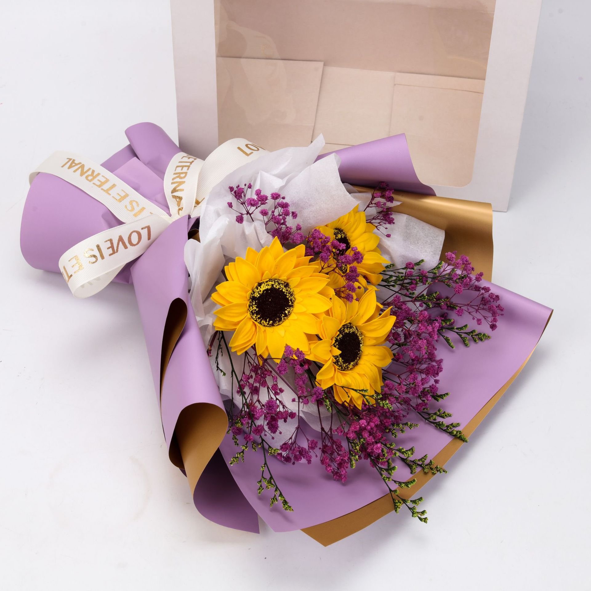 Preserved Flower Sunflower Bouquet Sun Flower Soap Flower Teacher's Day Gift Wholesale Florist