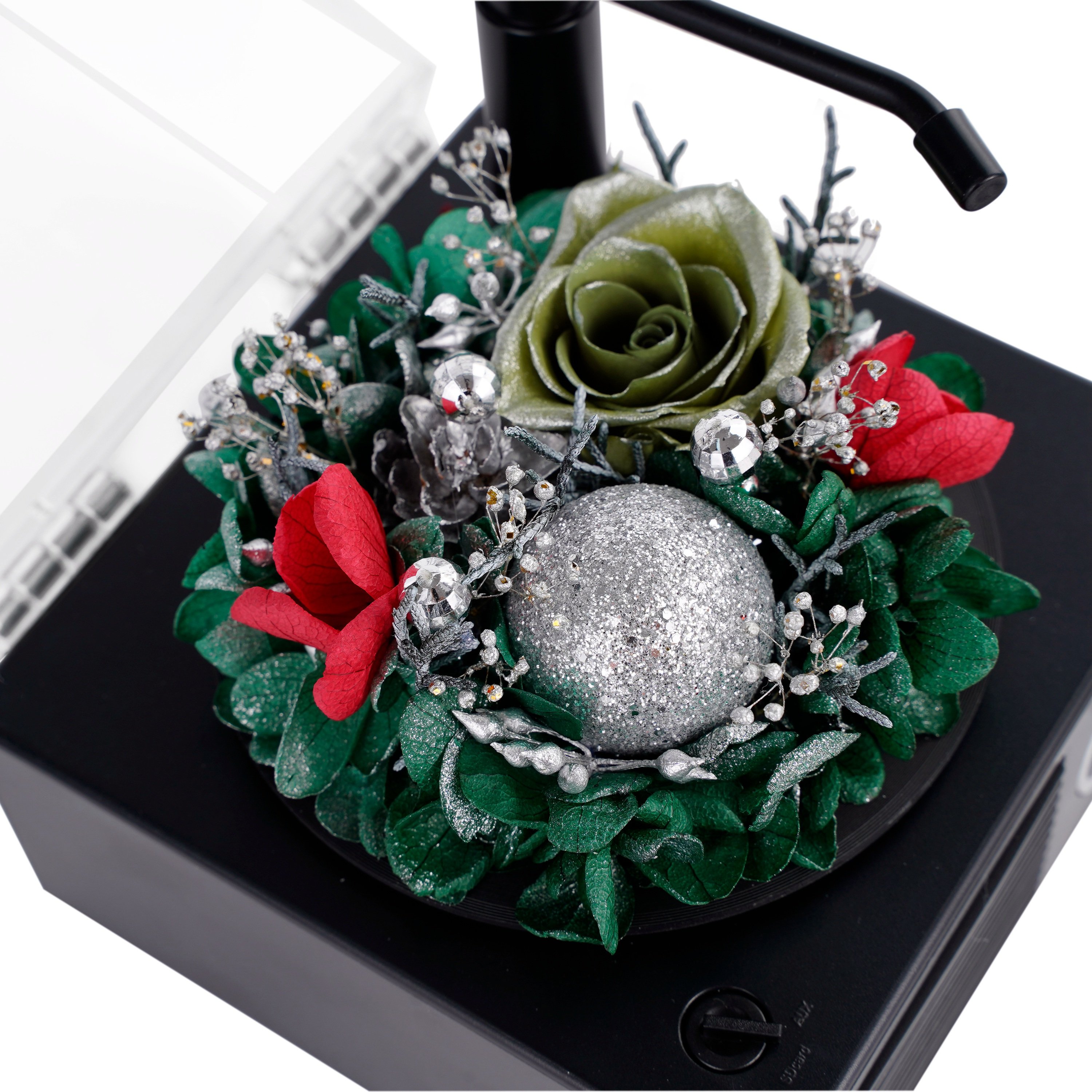 Christmas gifts Bluetooth speaker phonograph Valentines day dried forever immortal everlasting preserved rose Eternal flower