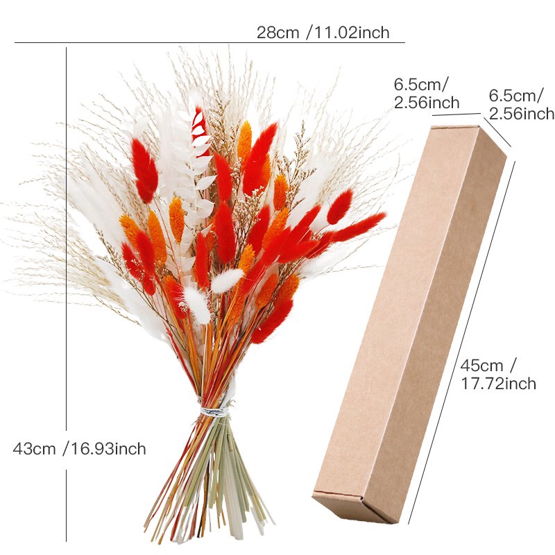 MCH-004 New Design handmade natural real dried golden pampas grass bouquet decoration of flowers mix