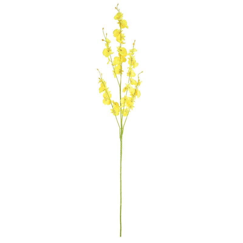Emulation Oncidium yellow artificial flower Oncidium living room decoration silk flower plastic dried flower shooting props