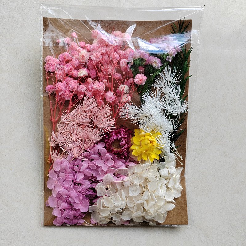 wholesale cheap price nail art Photo Frame DIY Dry Flowers material bag real natural dried flowers for scented Candle making