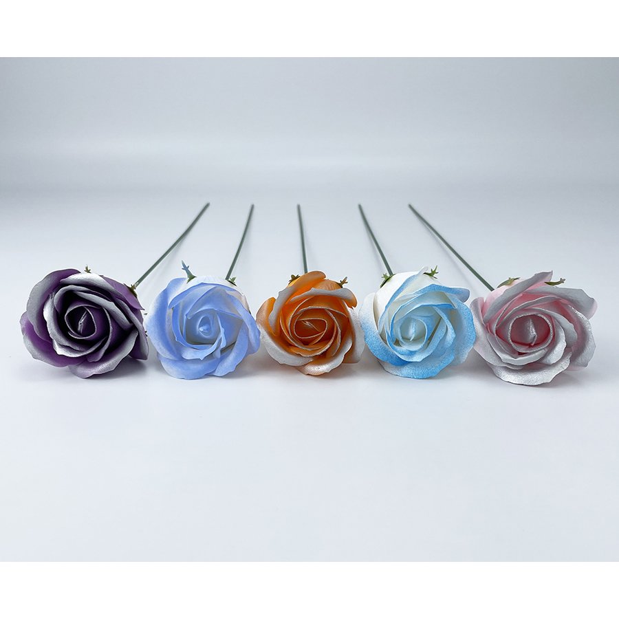 Factory Wholesale Artificial Flowers for Home Wedding Decorative Flowers Hot Sale Soap Flower Spray color 3 layers Rose