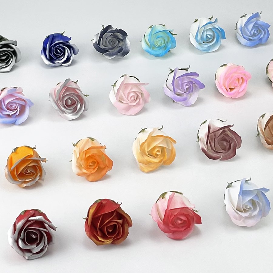 Factory Wholesale Artificial Flowers for Home Wedding Decorative Flowers Hot Sale Soap Flower Spray color 3 layers Rose