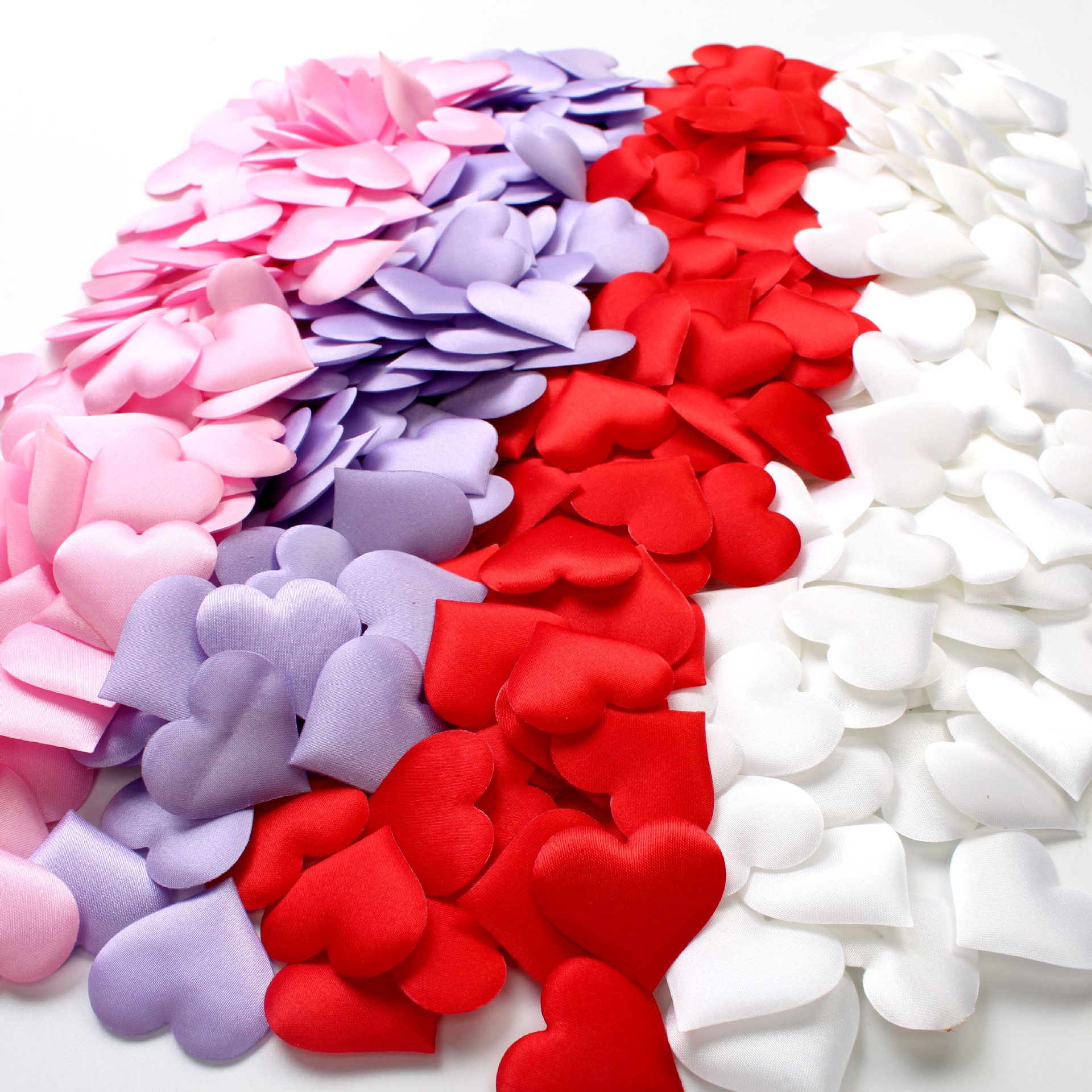 New 100pcs Sponge 3D 3.5CM Heart Shape Petals Romantic Silk Petals for Wedding Party