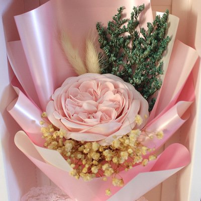 Newly preserved flower preserved rose with handmade soap dried flower in gift box