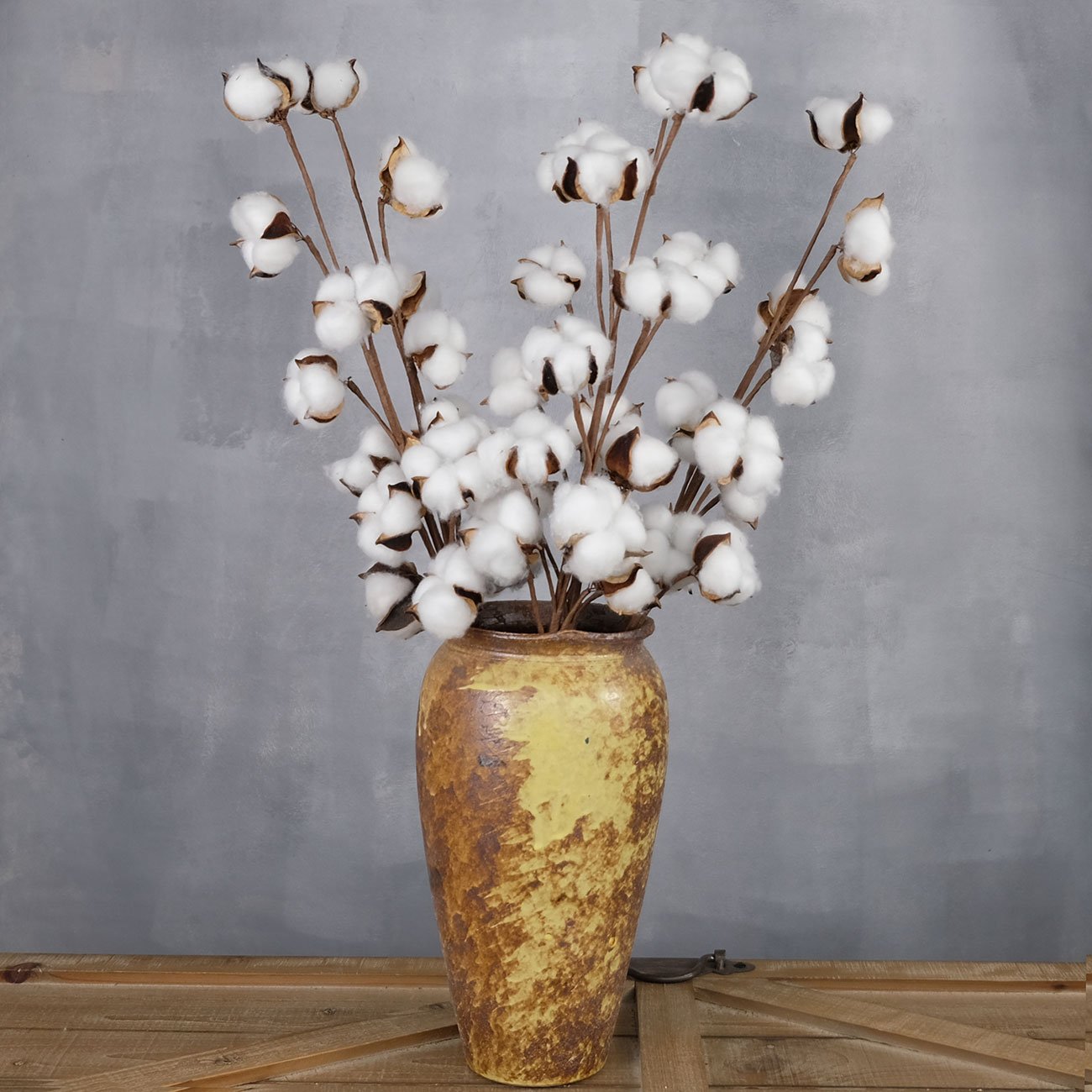 Faux Cotton Flowers Dried Cotton Picks Artificial Cotton Floral Stems Decorations for Home Decor