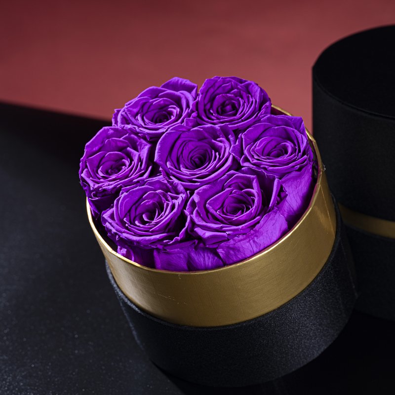 Cheap Price Bulk Dried Scented Luxury Real Wreath Valentines Golden bucket Preserved Flower Stabilized Eternal Rose
