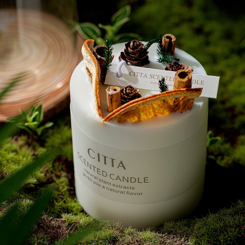 Luxury Design Customize Aromatic Soy Wax Aroma Candles Fragrance Oil Scented Candles With Dried Flowers