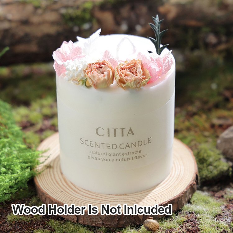 Luxury Design Customize Aromatic Soy Wax Aroma Candles Fragrance Oil Scented Candles With Dried Flowers