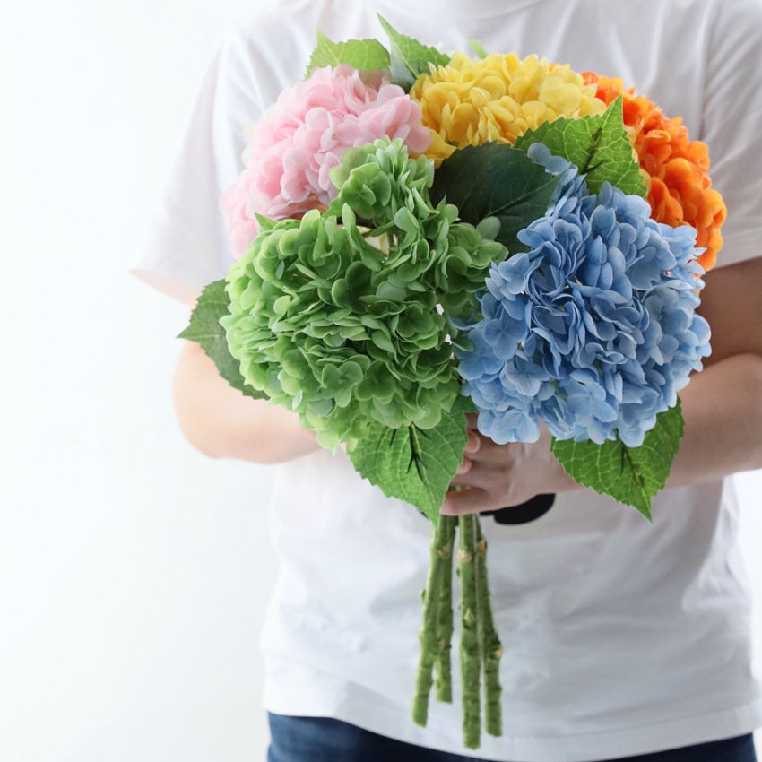 Simulated flower 3D texture moisturizing large embroidered ball flower hotel decoration floral art wedding embroidered ball