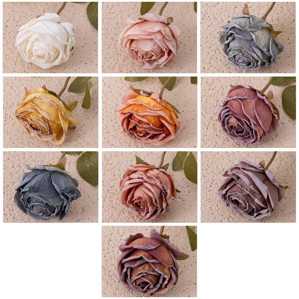 Wholesale Reliable Quality Vintage Dried Roses Artificial Decorative Flowers for Christmas Graduation New Year Valentine's Day