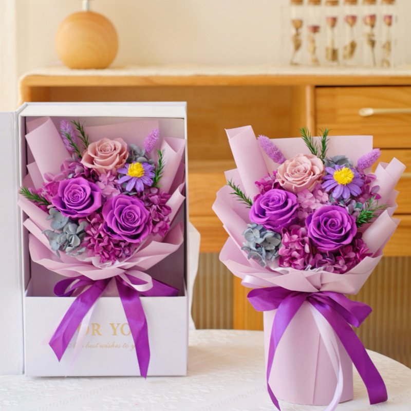 bridal bouquet wholesale preserved flowers eternal rose gift box wholesale vendor dried flowers bouquet de mariage