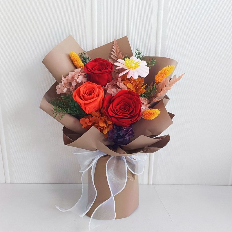 bridal bouquet wholesale preserved flowers eternal rose gift box wholesale vendor dried flowers bouquet de mariage