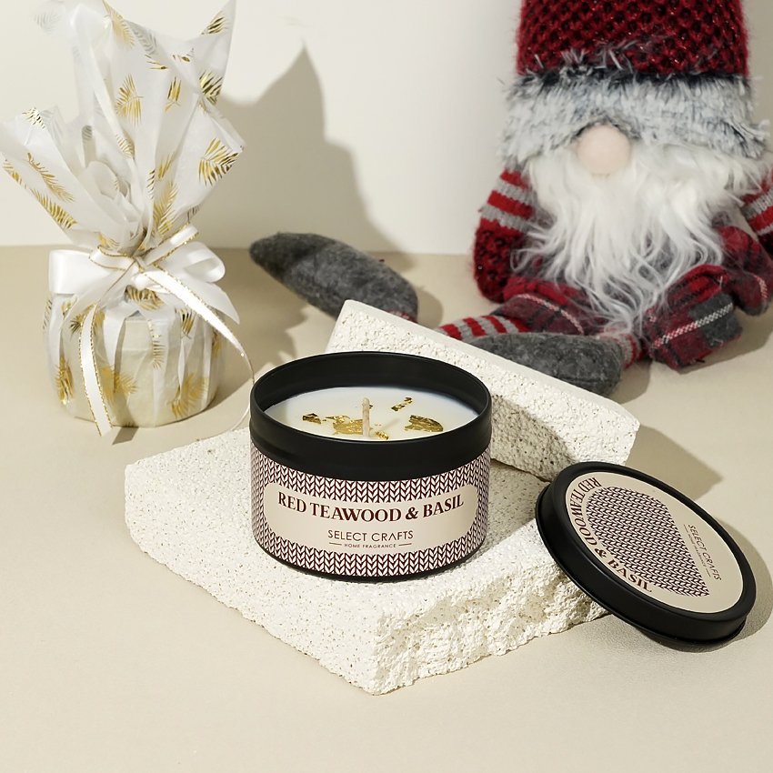 Luxury Wholesale Custom Private Label Velas Dried Flowers Healing Crystal Aromatherapy Tin Candle Soy Wax Scented Candles