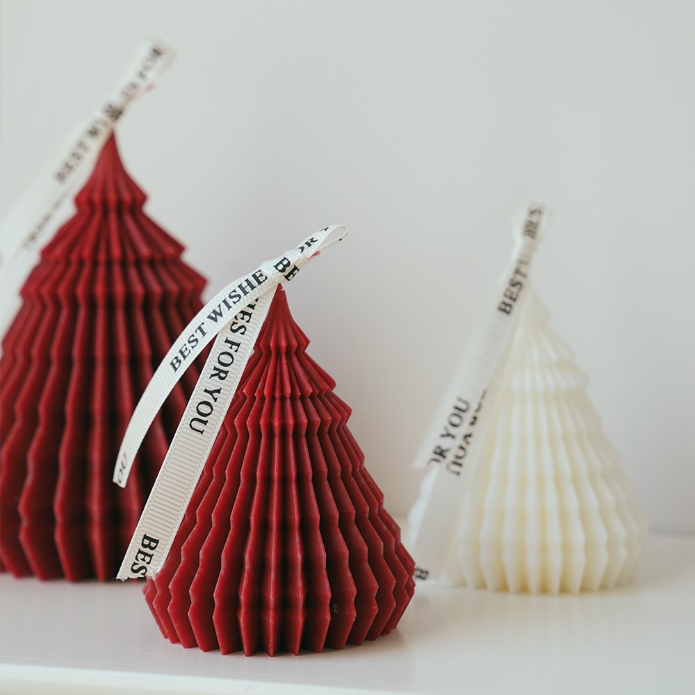Creative Christmas Tree Aromatherapy Candles Wedding Soy Wax Accessories Niche Style Flower Pillar Birthday Parties Christmas