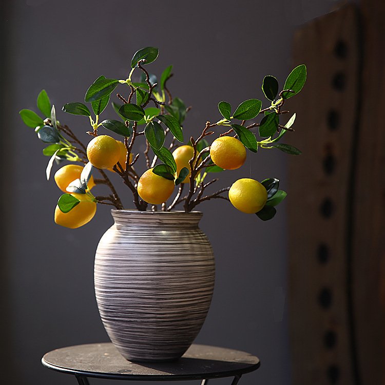 S02342 China wedding decorations artificial flowers artificial branches artificial lemon branch for home decor