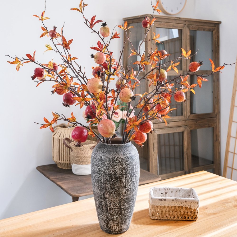 5 Heads Pomegranate Artificial Dried Flowers for Home Decoration Wedding Crafts Direct from Manufacturer Wholesale Available