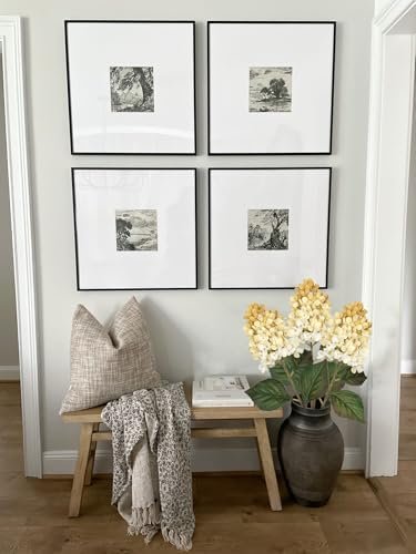 3 Pack Cone Hydrangea Antique White Autumn Flowers Long Autumn Flower Stems for Vase, Real Touch Silk Flower Decoration