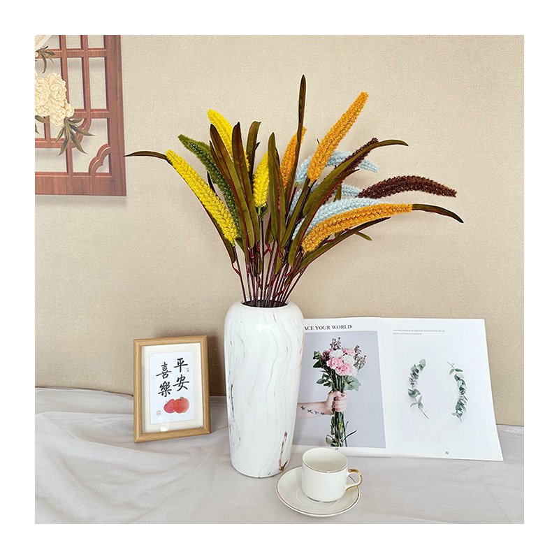 QYY new golden artificial flower flocking ears of grain are suitable for new store opening wedding souvenirs
