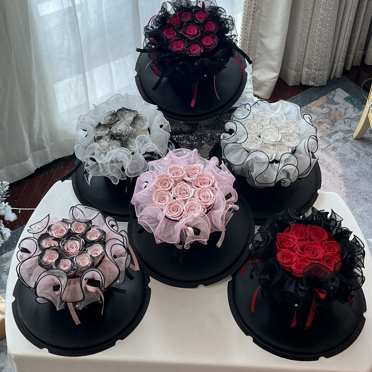 Ballet Style Valentine's Day Mother's Day Gifts Immortal everlasting real Rose eternal dried and preserved bouquet flowers